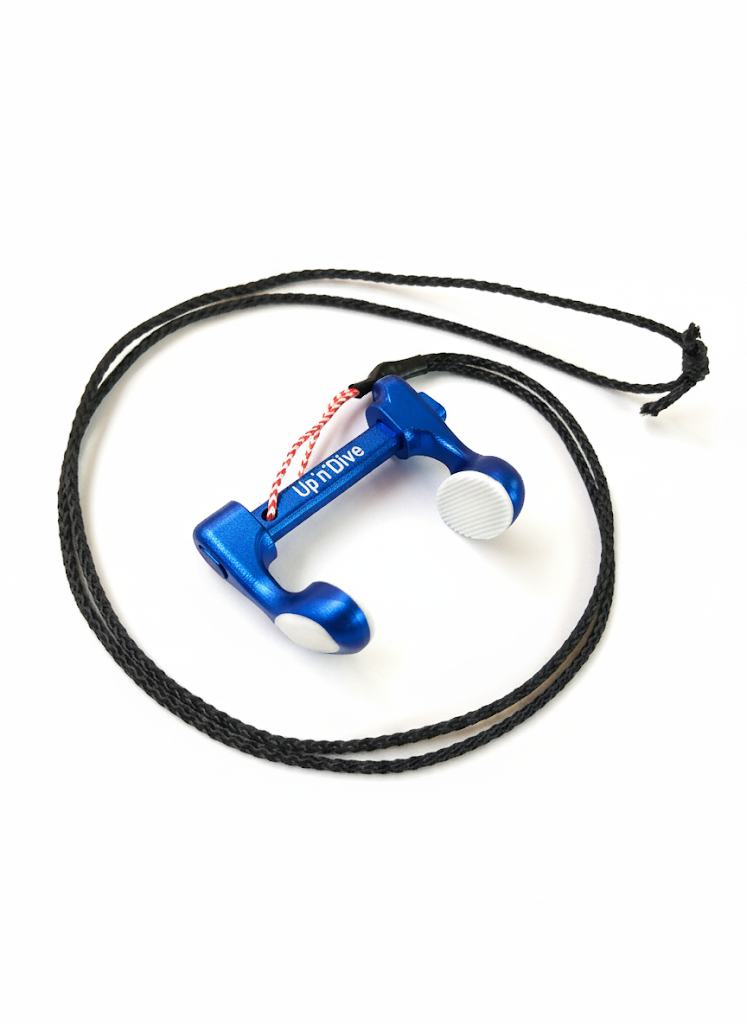 Pince nez aluminium silicone bleu up n dive