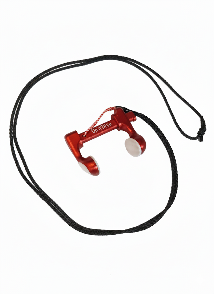 Pince nez aluminium silicone rouge up n dive