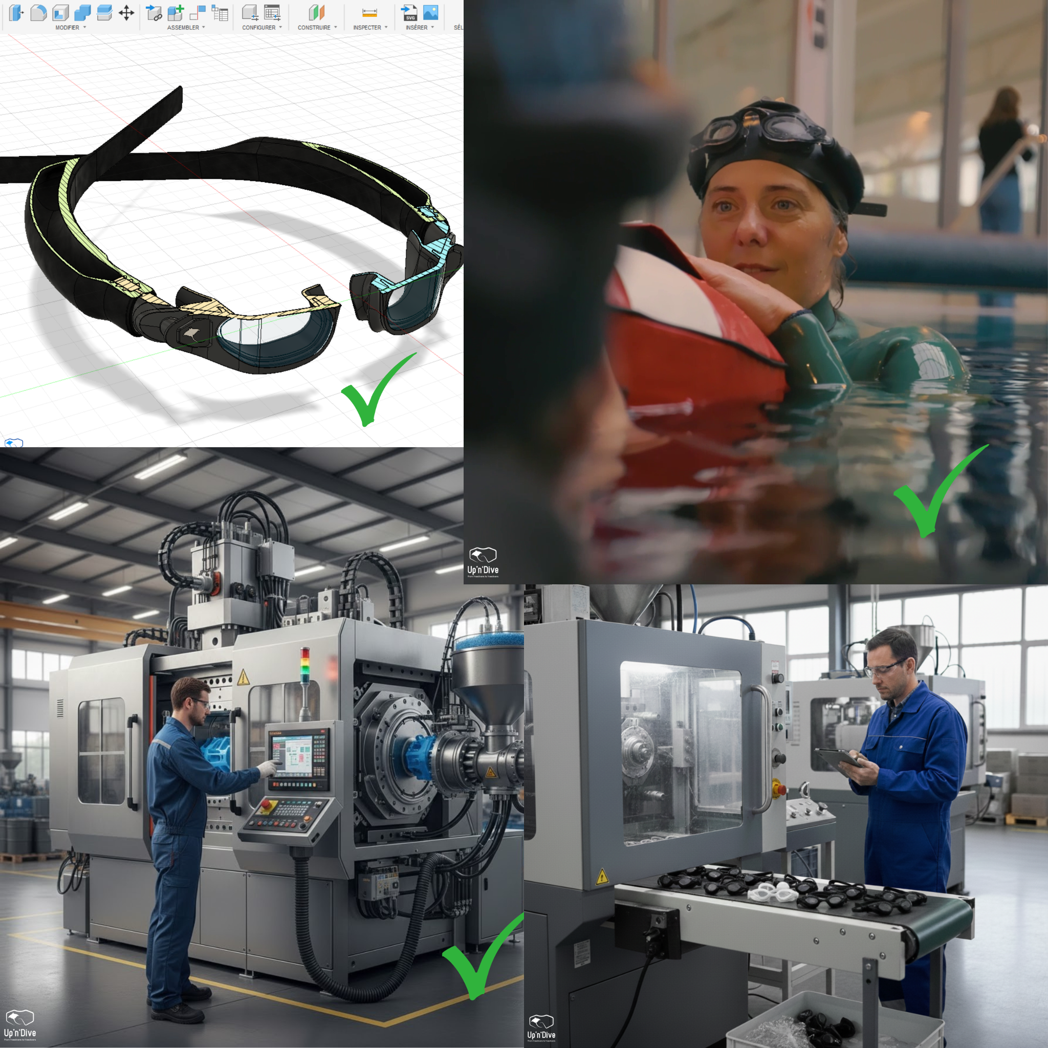 Lunettes apnée autocompensées